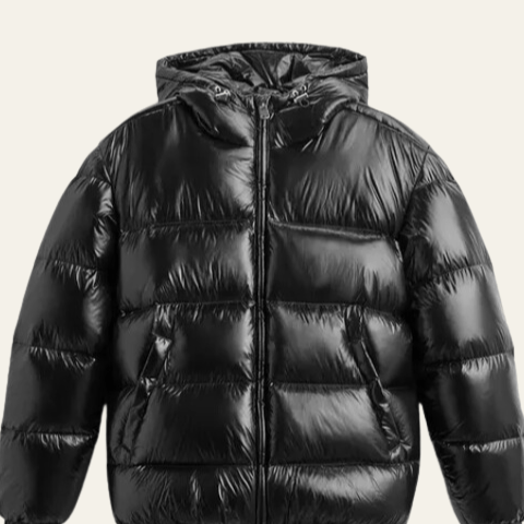 Aurazio Piumino imbottito in nylon con piuma di oca da uomo