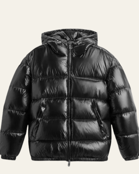 Aurazio Piumino imbottito in nylon con piuma di oca da uomo