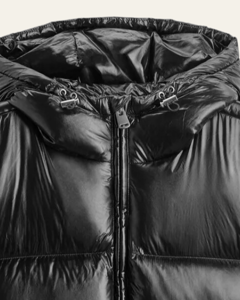 Aurazio Piumino imbottito in nylon con piuma di oca da uomo