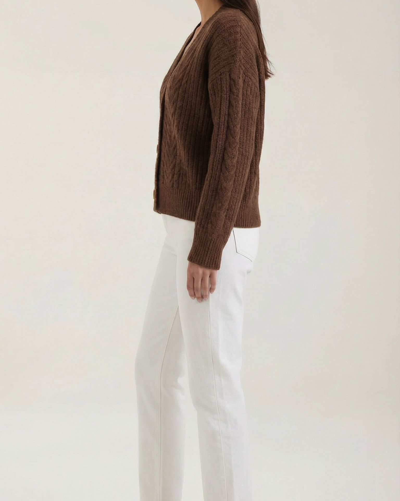 Maglione Donna Oversize a Treccia Pesante Avvolgente Caldo