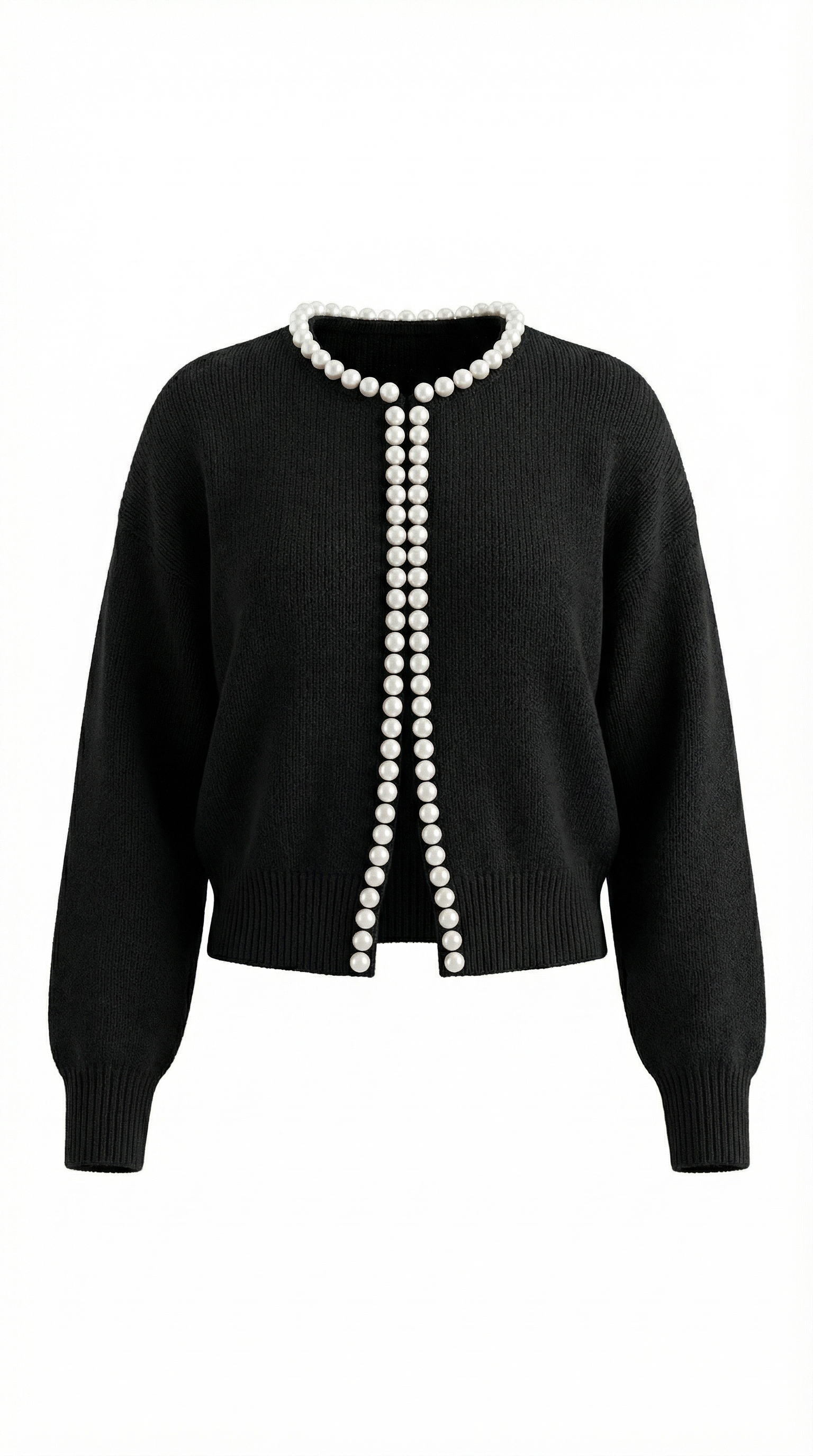 Cardigan Donna con Perle in Maglia Morbida Glamour
