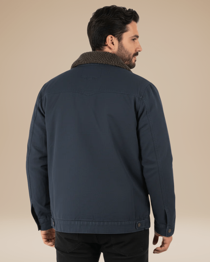 Aurazio Giacca Pile Foderata Uomo Calda E Casual Taglio Regolare Confortevole Per Autunno Inverno