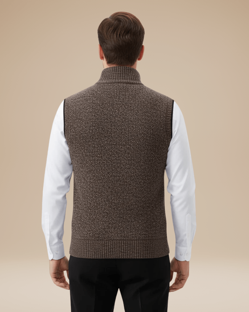 Aurazio Gilet In Maglia Uomo Lana Mista Leggero Caldo Versatile Per Camicie E T Shirt