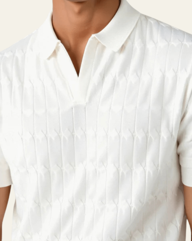 Aurazio Polo in Maglia Texturizzata da Uomo