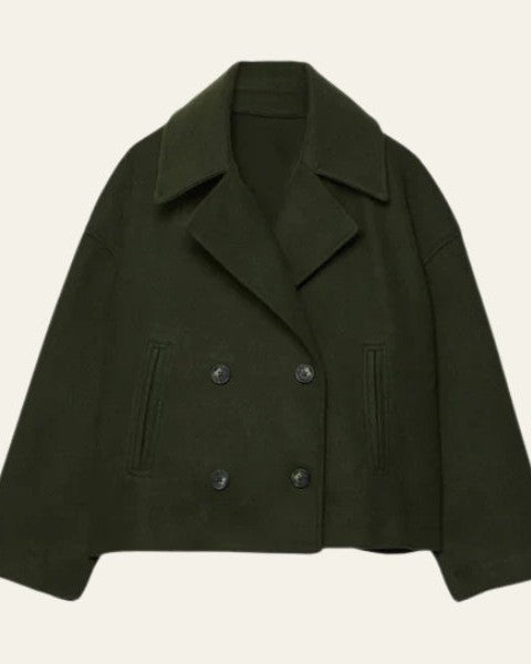 Aurazio Cappotto doppiopetto in lana corto da donna