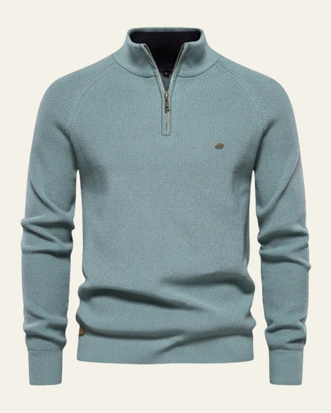 Aurazio Maglione con zip a collo alto da uomo