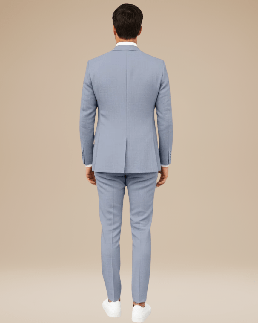 Aurazio Abito Uomo Slim Fit In Lino Leggero Elegante Completo Monopetto Due Bottoni