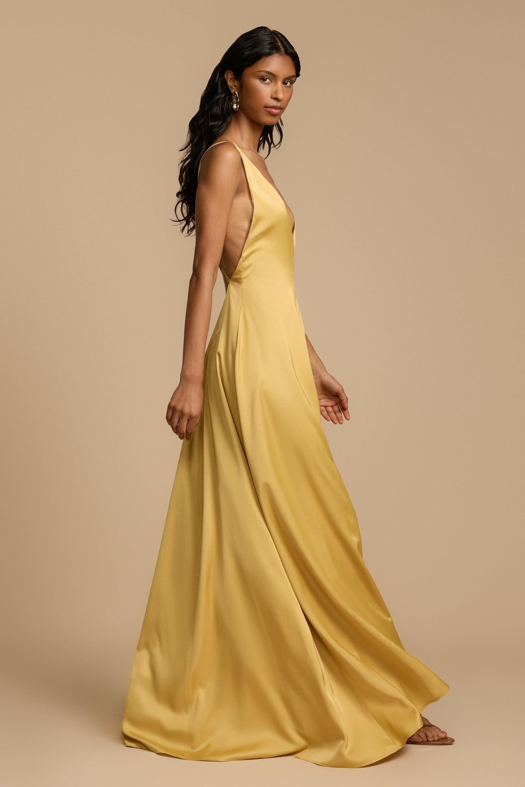 Aurazio Vestito Maxi con Scollo a V per Donne