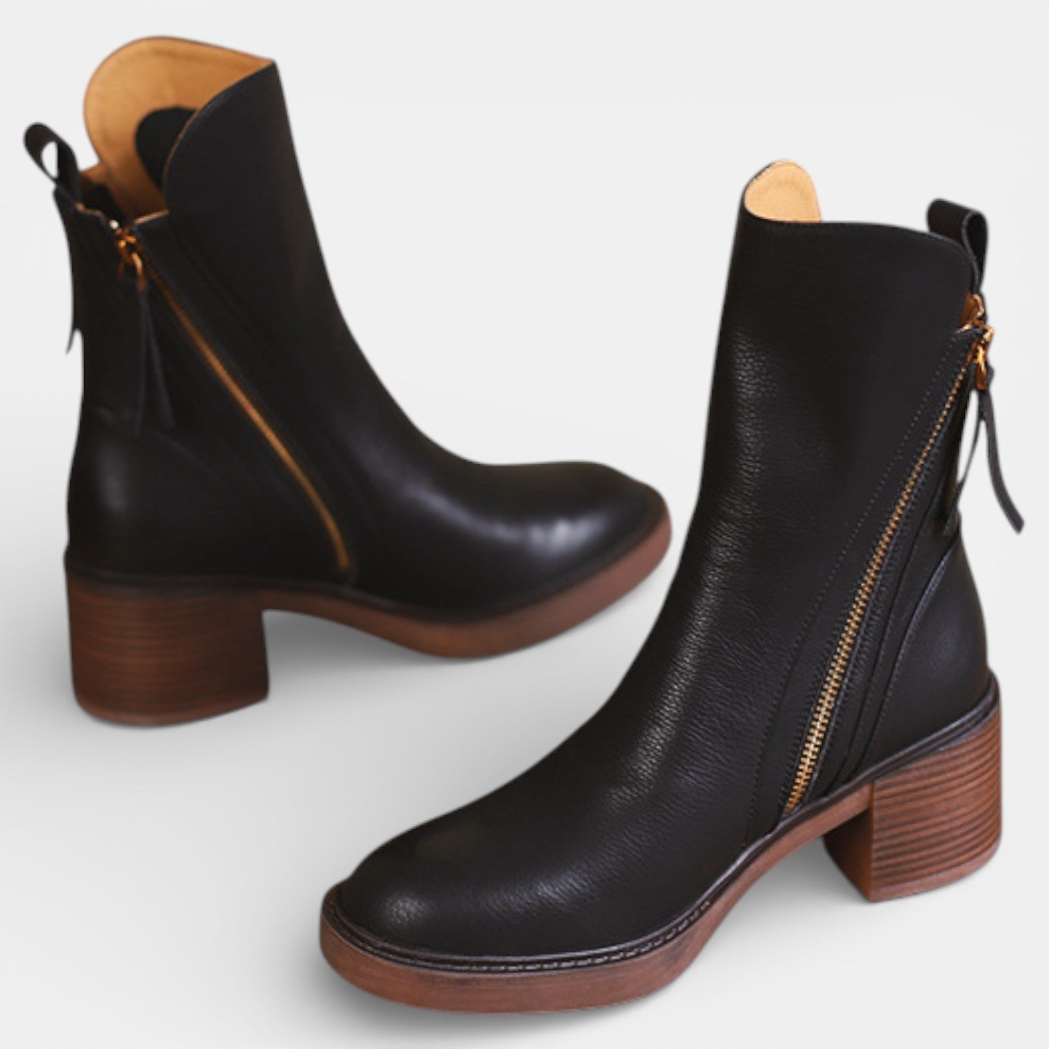 Aurazio Stivali Pelle Premium Costruzione Sartoriale per Donna