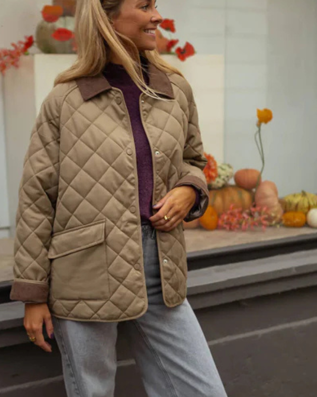 Giacca Donna Trapuntata in Cotone Stile Retrò Versatile