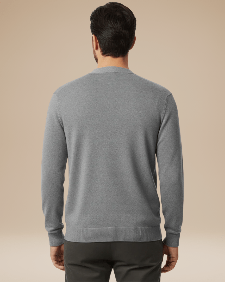 Aurazio Cardigan Uomo Misto Cashmere Elegante Scollo A V Bottoni Comfort Tutto Il Giorno