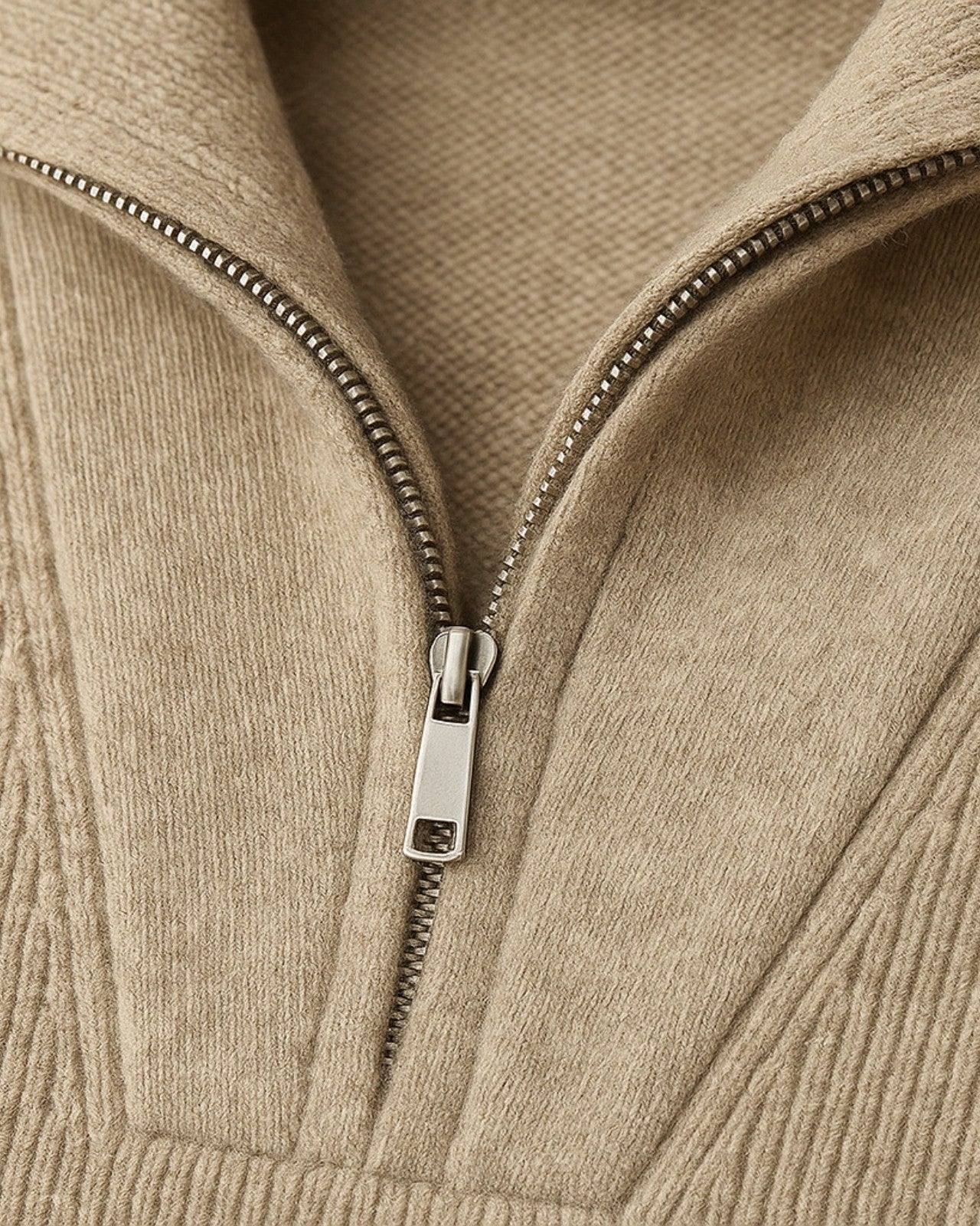 Aurazio Maglione in cachemire con zip da uomo