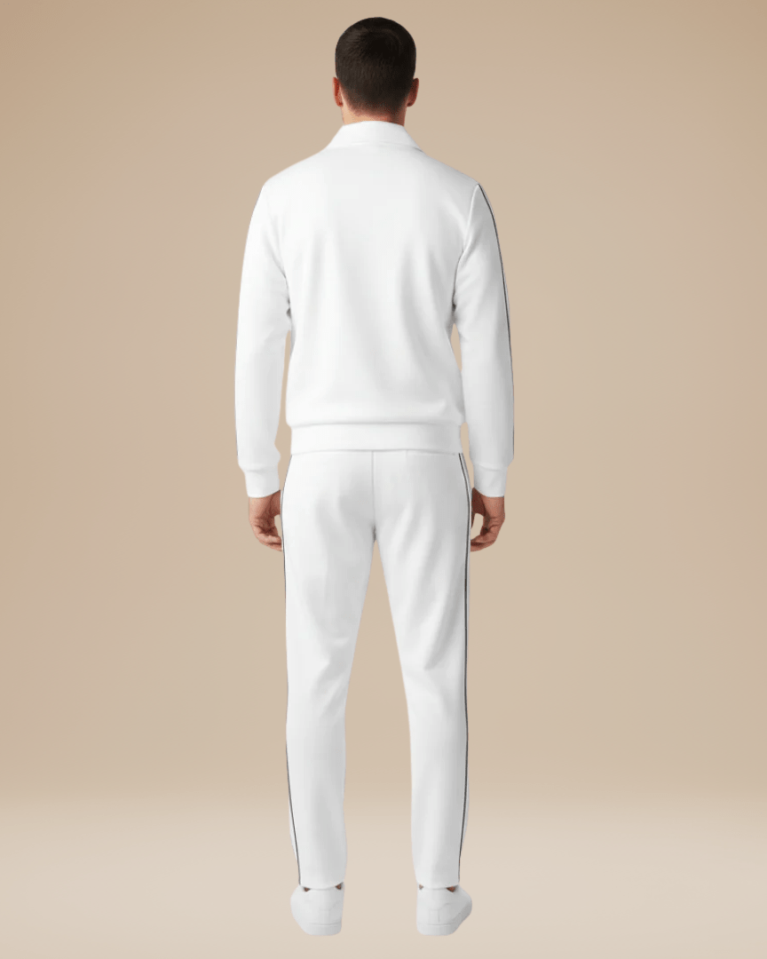 Aurazio Set Sportivo Uomo Moderno Confortevole Giacca Zip Frontale Colletto Classico