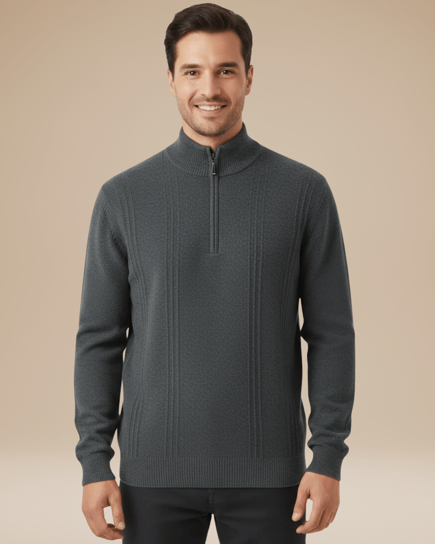 Aurazio Maglione Collo Alto a Coste Unisex Cashmere Morbido Caldo e Elegante Classico