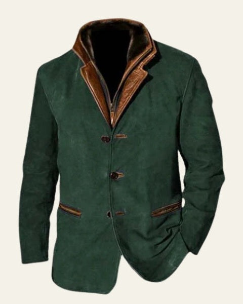 Aurazio Blazer di camoscio elegante da uomo