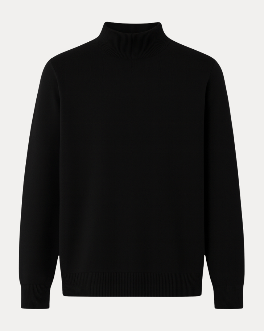 Aurazio Maglione Collo Alto Uomo In Misto Cotone Morbido Per Tutto Anno Comfort E Stile