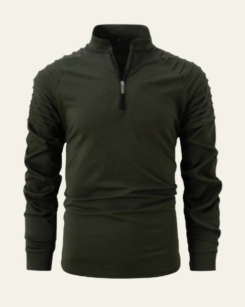 Aurazio Maglione Con Zip Frontale A Metà Da Uomo