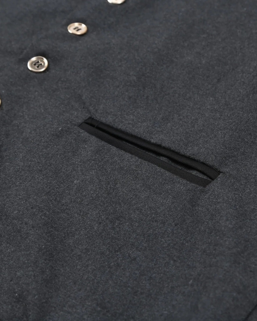 Aurazio Gilet Bottonato in Tessuto Heritage da Uomo