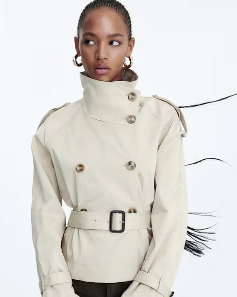 Aurazio Cappotto Trench in Twill da Donna