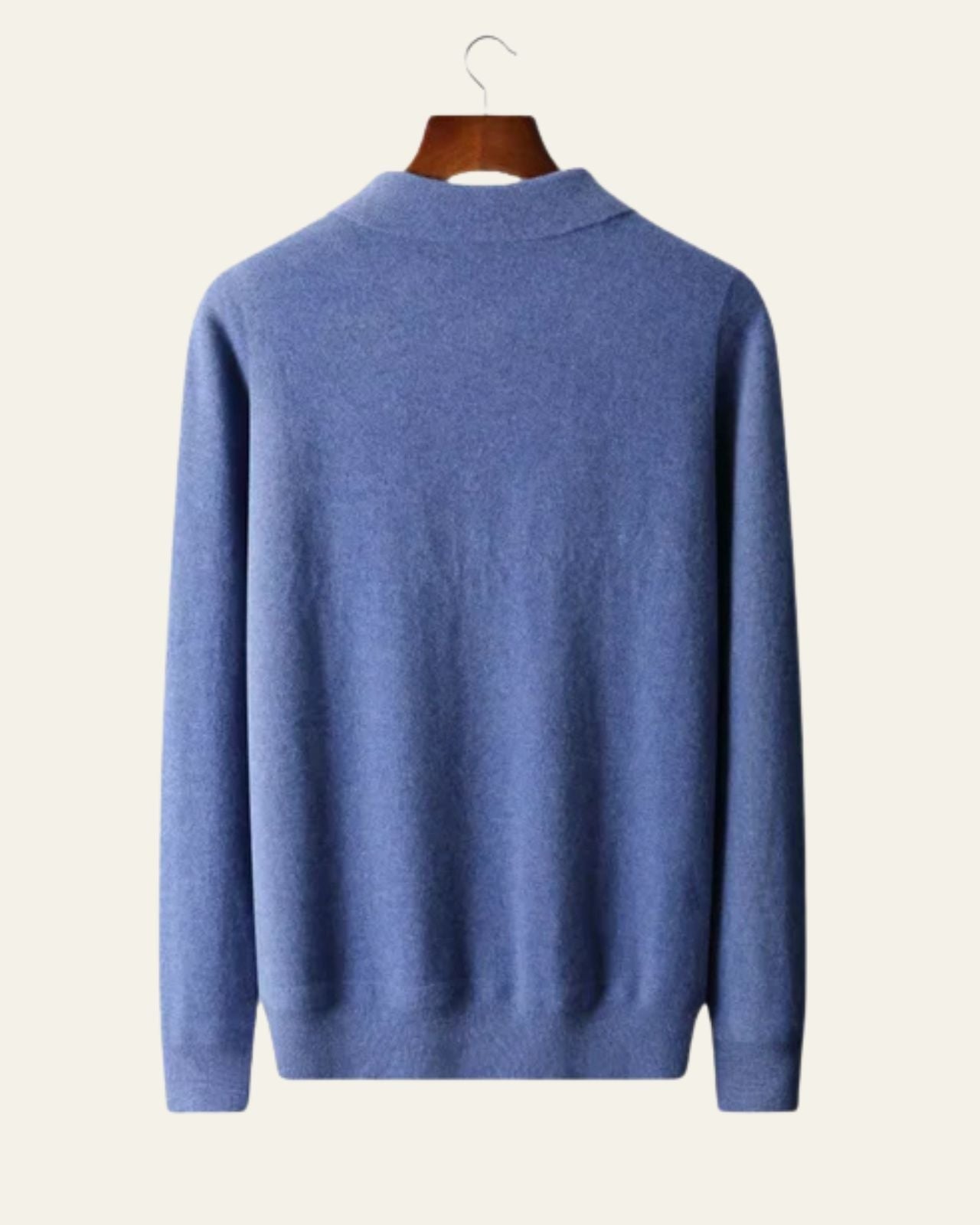 Aurazio Polo in Lana Merino con Zip da Uomo