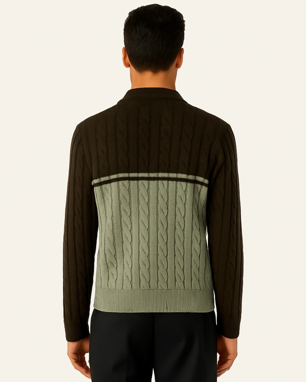 Aurazio Polo in Lana con zip a Mezza da uomo