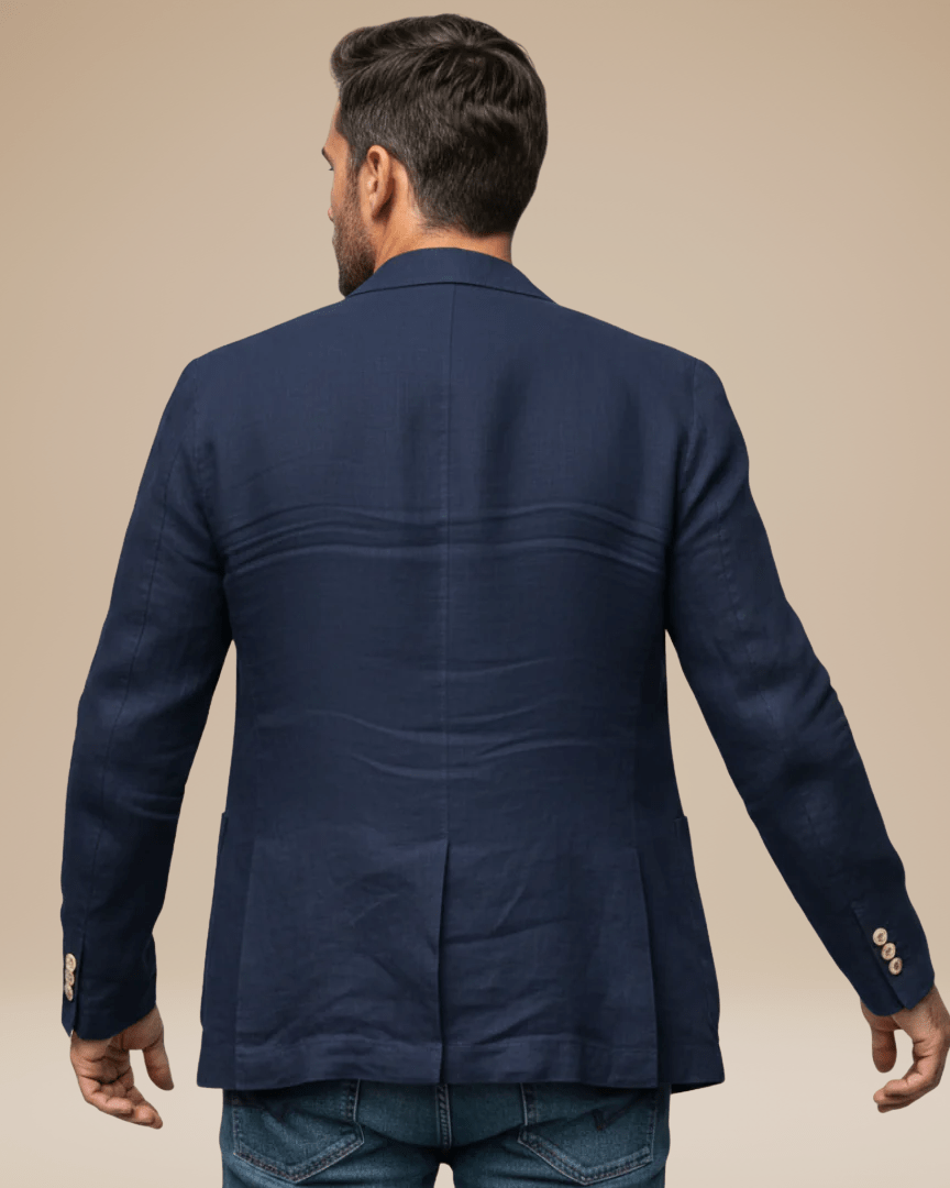 Aurazio Blazer Sartoriale Uomo Slim Fit Leggero Elegante Con Revers Classico E Chiusura A Tre Bottoni