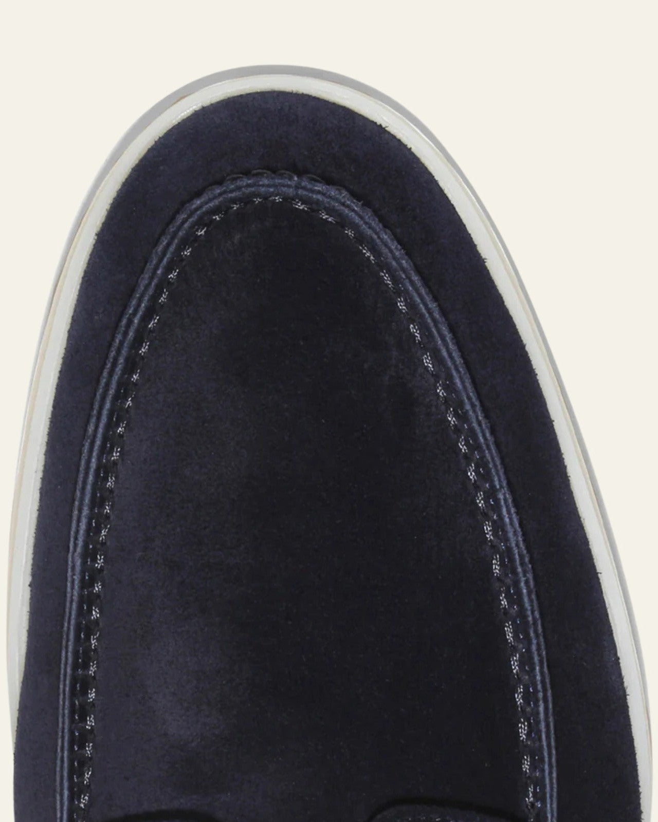 Aurazio Mocassino da barca in camoscio blu navy da uomo