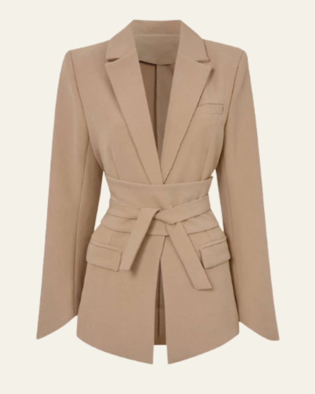 Aurazio Blazer con Cintura in Vita da Donna