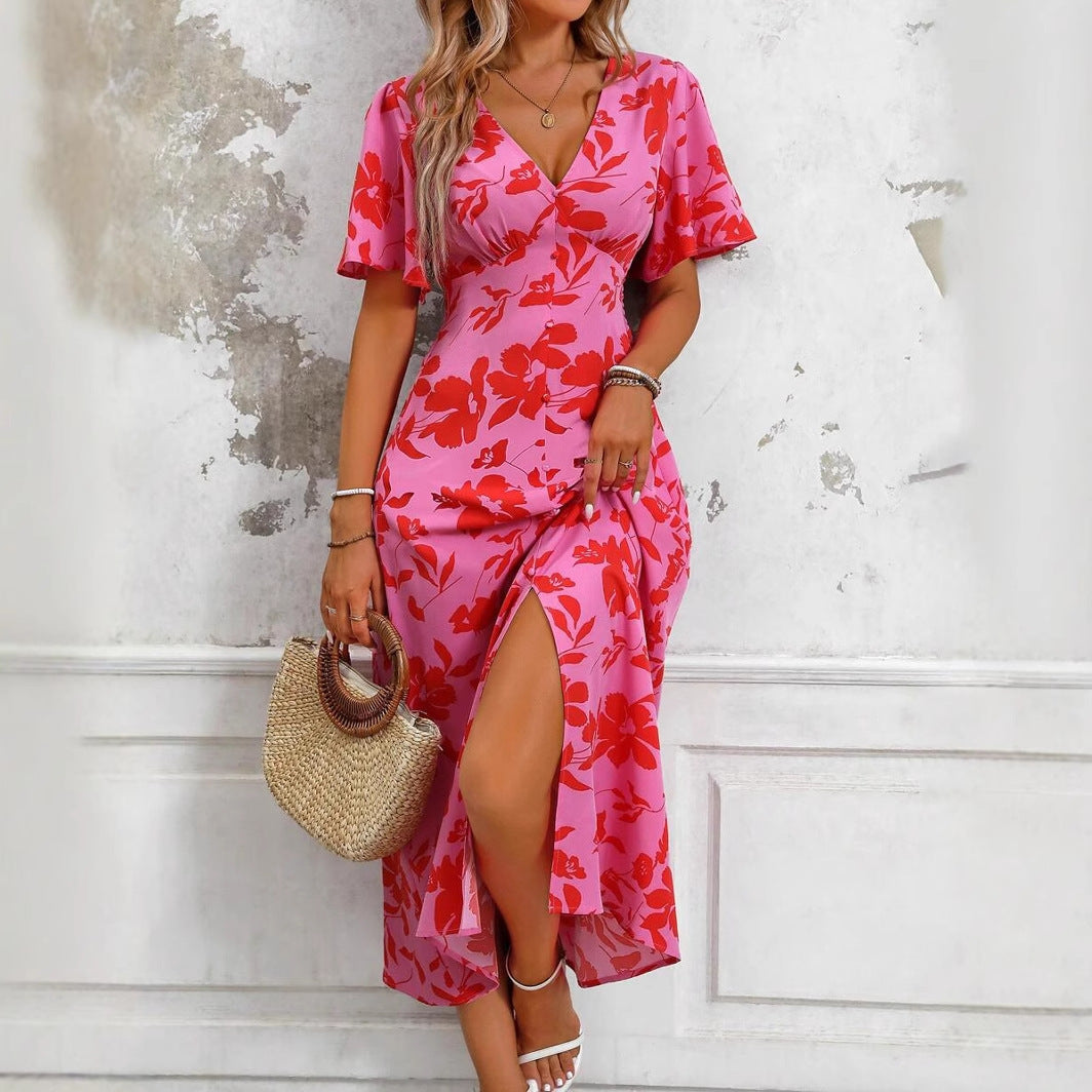 Aurazio Abito Midi Floreale per Donna