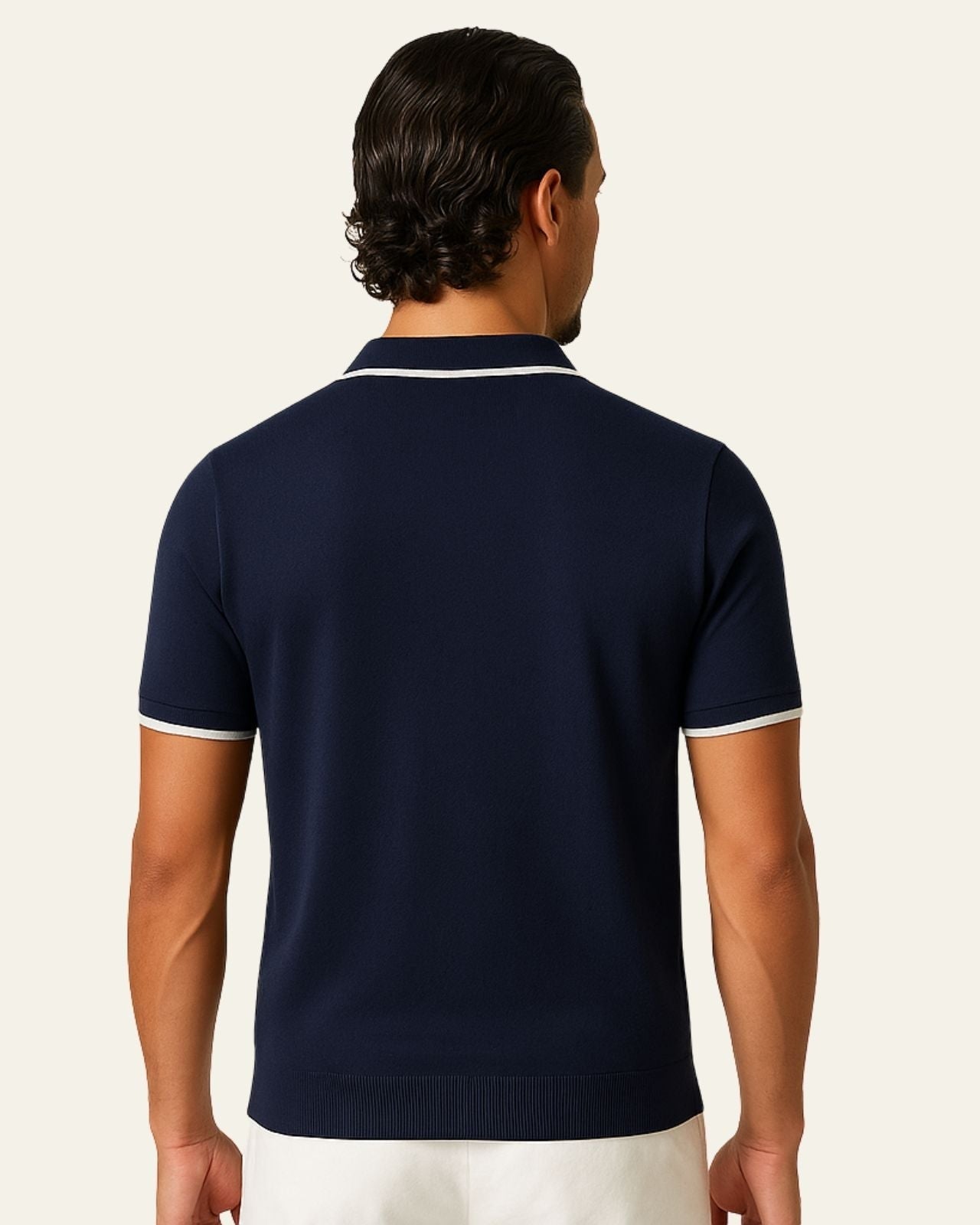 Aurazio Polo in Maglia Edge Elegante da uomo