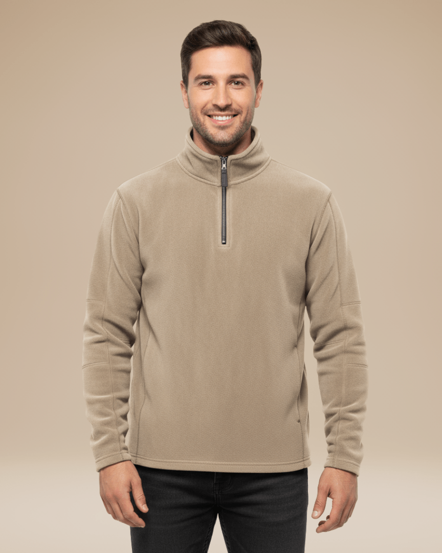 Aurazio Maglione In Pile Con Mezza Zip Unisex Caldo Leggero Per Trekking E Outdoor Protezione Collo Alto