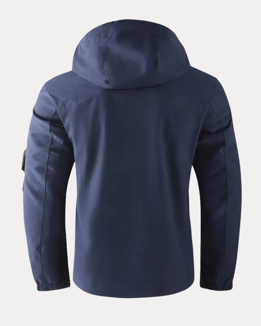 Aurazio Giacca Uomo Softshell Stile Urbano Antivento Resistente All Weather Con Zip