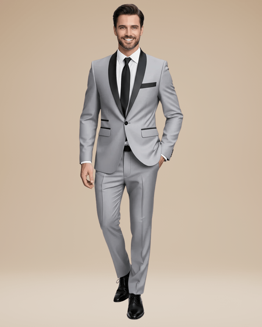 Aurazio Abito Due Pezzi Uomo Elegante Moderno Per Cerimonie Raffinato Completo Alta Gamma