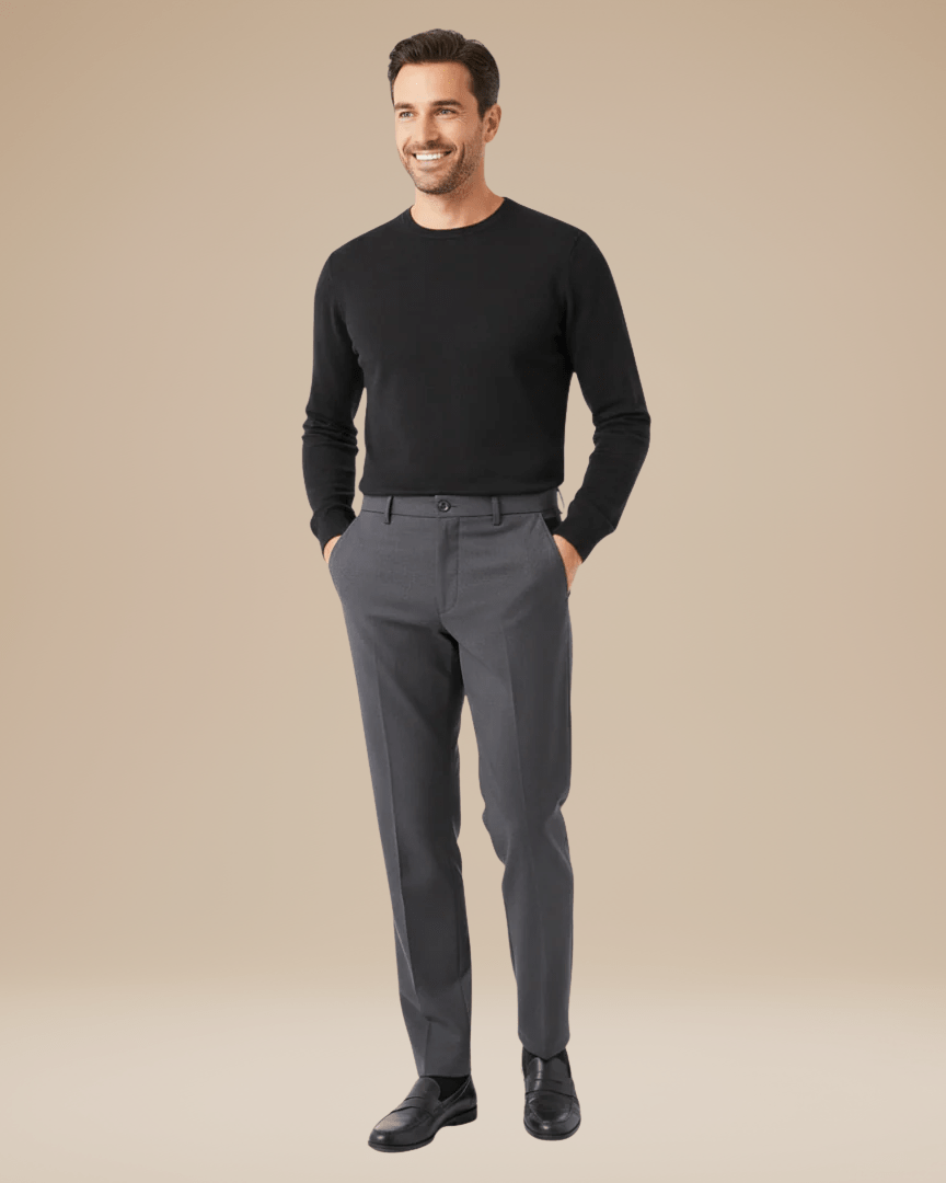 Aurazio Pantaloni Slim-Tapered Da Uomo Slim Fit Tessuto Tecnico Leggero Confortevoli