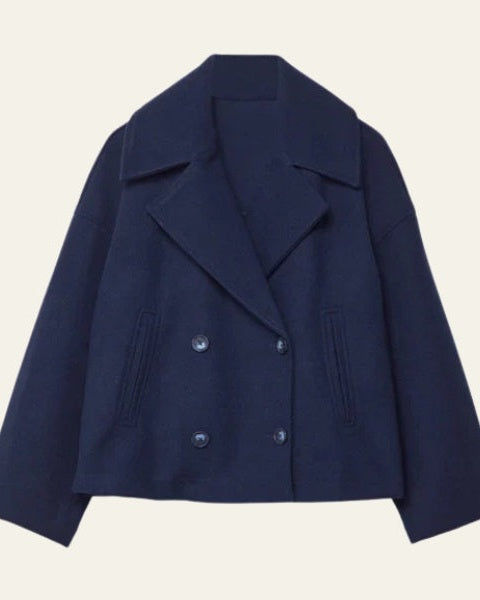 Aurazio Cappotto doppiopetto in lana corto da donna