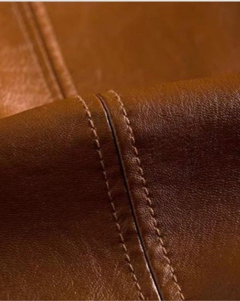 Aurazio Blazer In Pelle Vegana Moderno Per Uomo