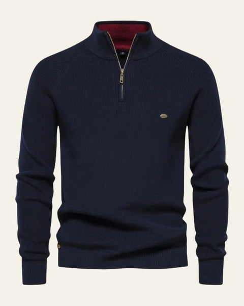 Aurazio Maglione con zip a collo alto da uomo