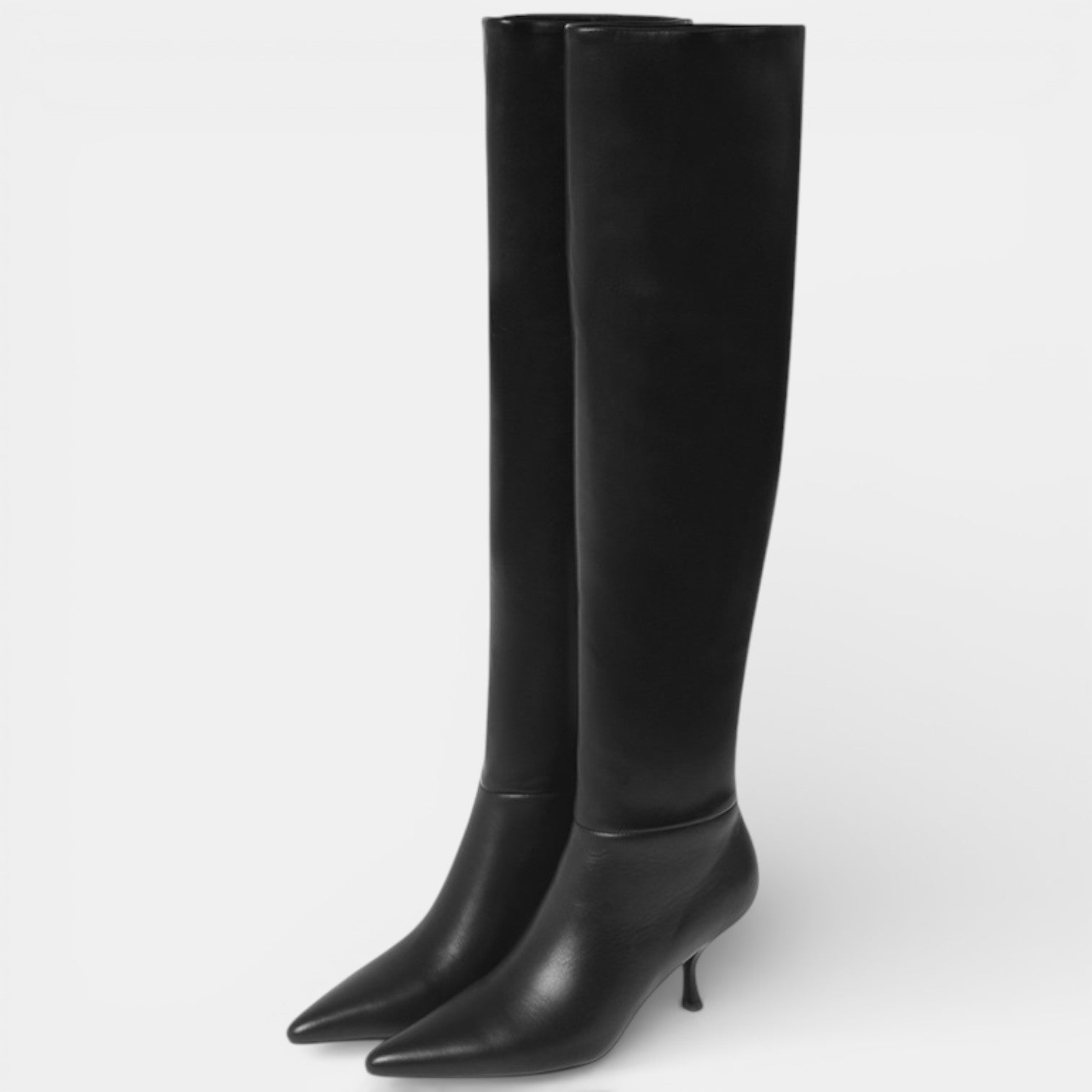 Stivali Donna Sopra il Ginocchio in Pelle Stiletto