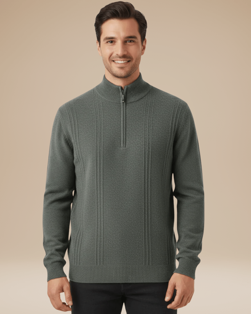 Aurazio Maglione Collo Alto a Coste Unisex Cashmere Morbido Caldo e Elegante Classico