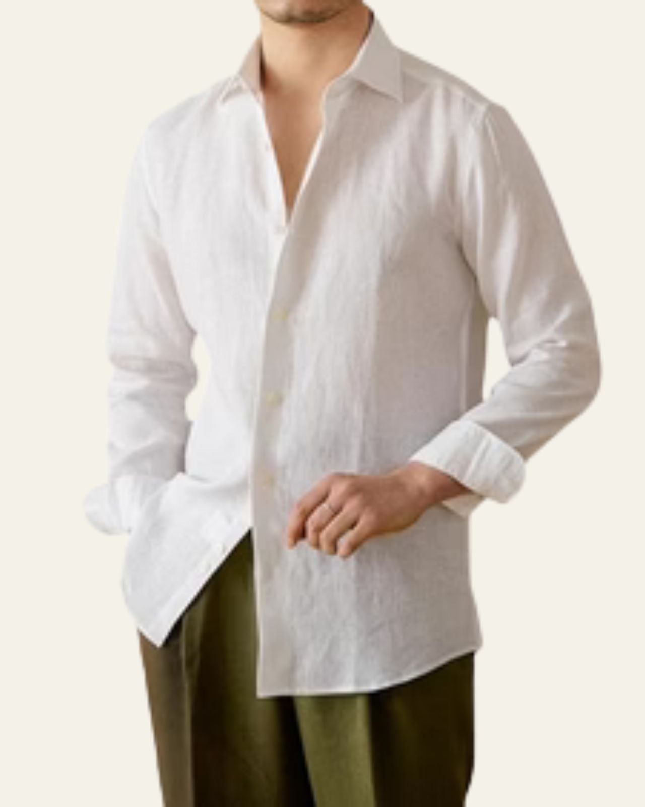 Aurazio Camicia di Lino da Uomo