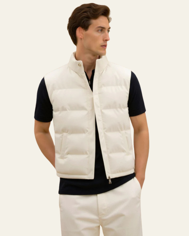 Aurazio Gilet imbottito trapuntato da uomo