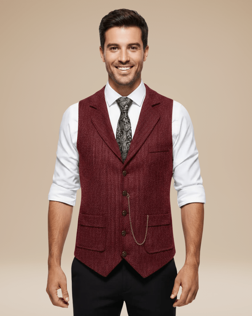 Aurazio Gilet Uomo Elegante Stile Classico Moderno Taglio Sartoriale Versatile Per Cerimonie E Lavoro