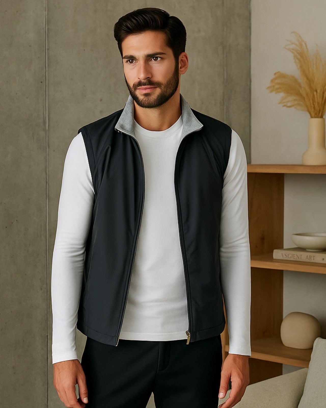 Aurazio Gilet di pile caldo e leggero da uomo