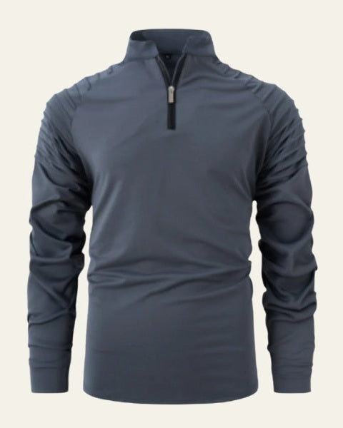 Aurazio Maglione Con Zip Frontale A Metà Da Uomo