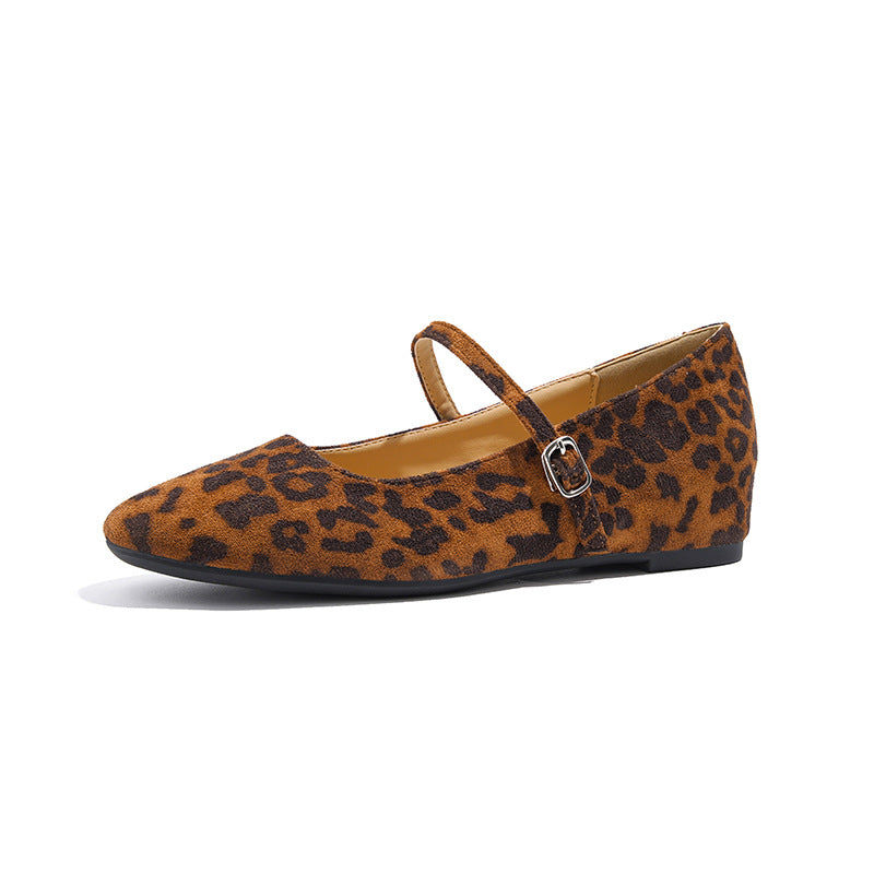 Aurazio Ballerine Mary Jane Punta Quadrata Cinturino per Donna