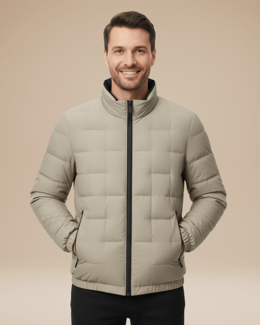 Aurazio Giubbotto Puffer Trapuntato Calore Urbano Unisex Imbottitura Leggera Fodera Interna A Nido D Ape