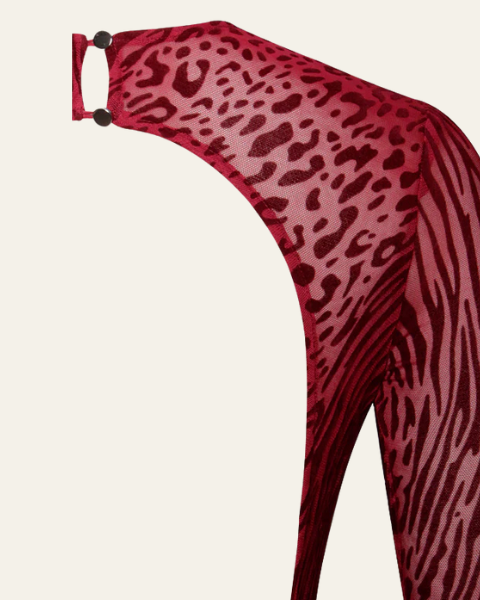 Aurazio Abito Lungo con Stampa Animale per Donne