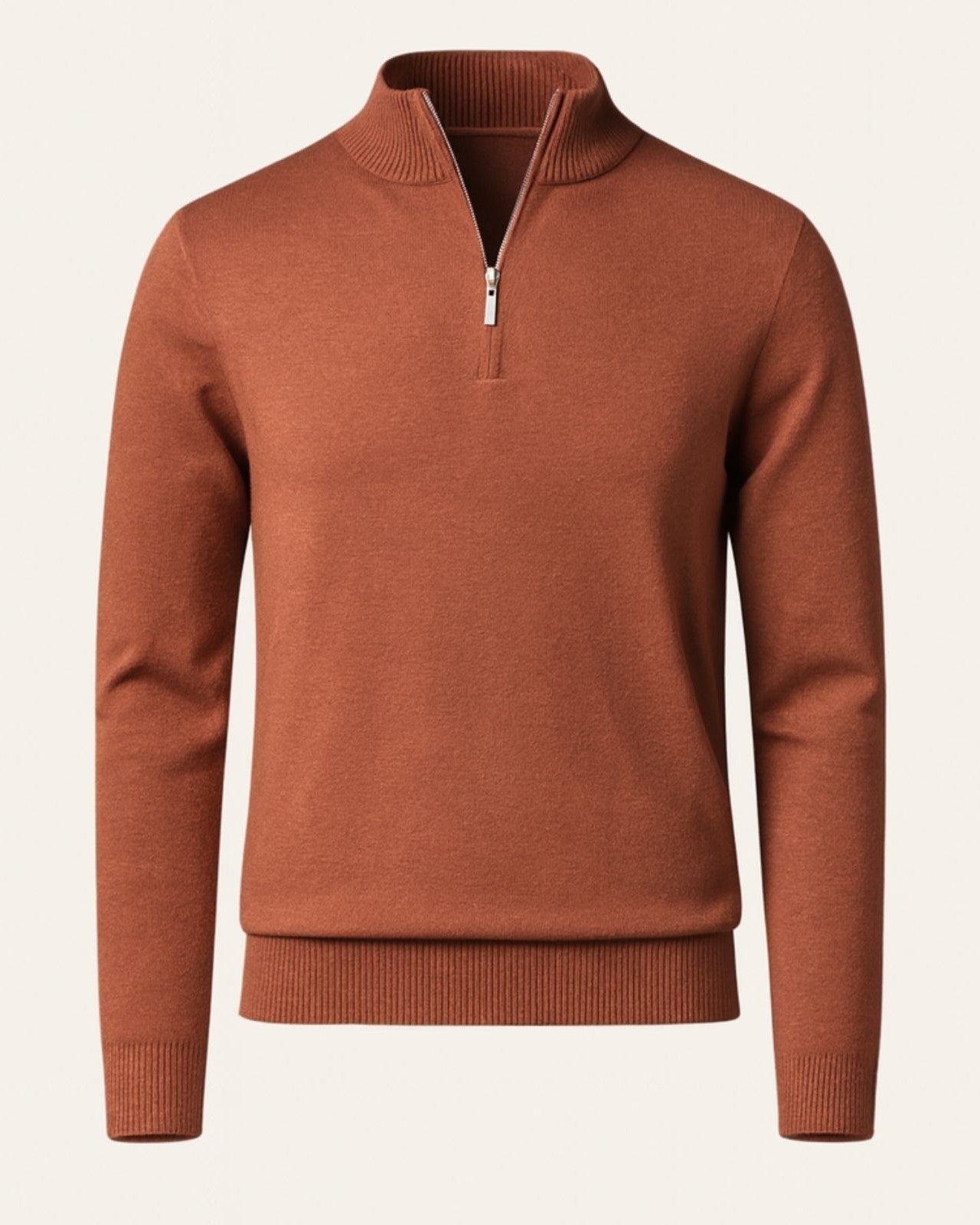 Aurazio Maglione con Collo Alto e Zip Parziale da uomo