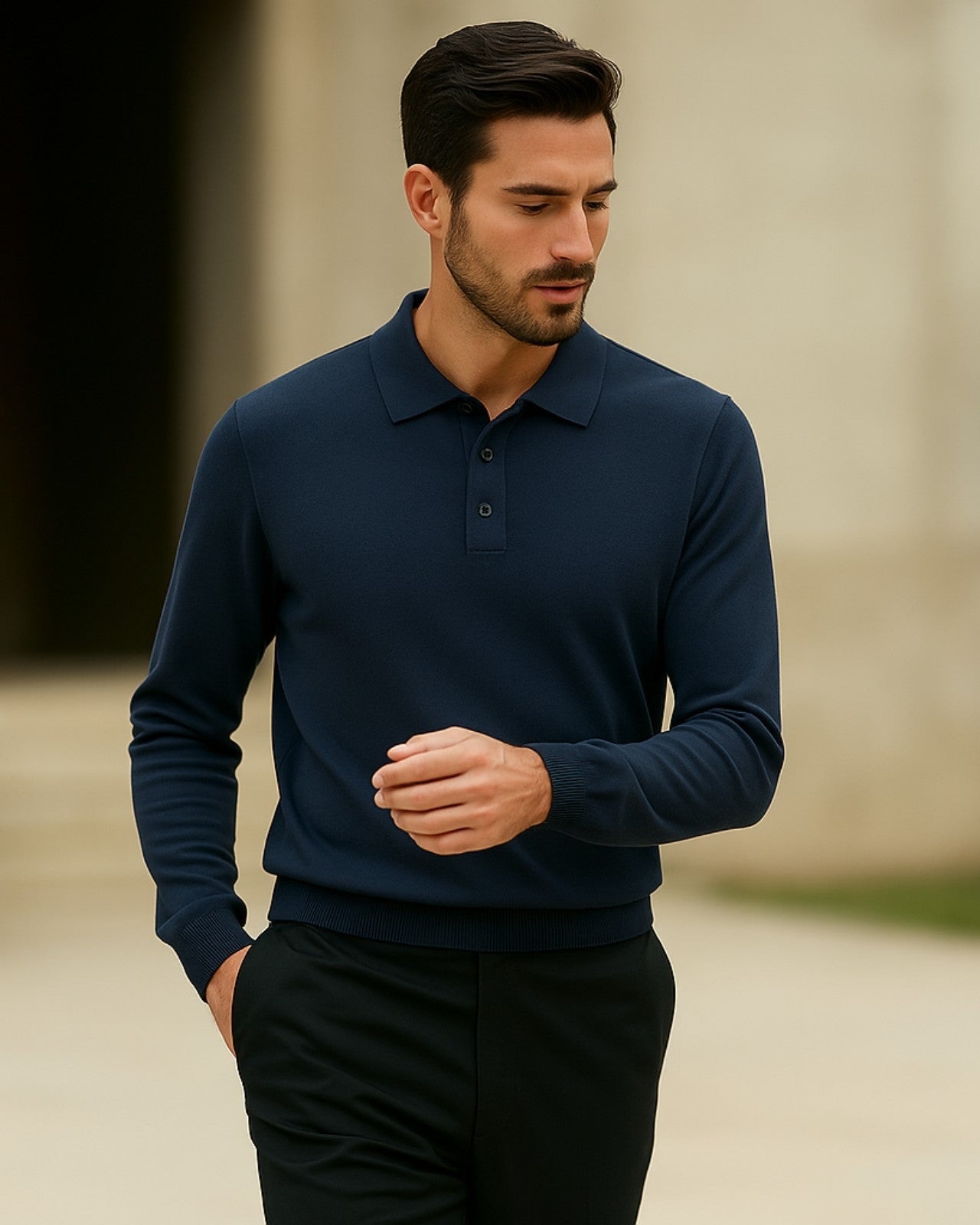 Aurazio Polo in Lana Morbida e Calda per Uomo