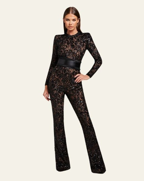 Aurazio Tuta in pizzo ricamato elegante da donna